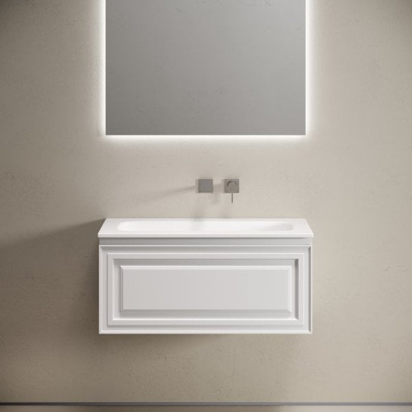 Тумба с раковиной Sancos Very 90 подвесная, bianco, раковина СN7019wx