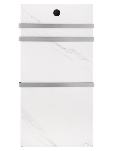 Полотенцесушитель электрический Wonzon & Woghand WW-A503-BR белый мрамор, брашированный никель