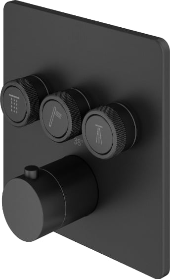Термостатический смеситель встраиваемый Plumberia Selection PSBOX KITPSB2903NO С ВНУТРЕННЕЙ ЧАСТЬЮ, 