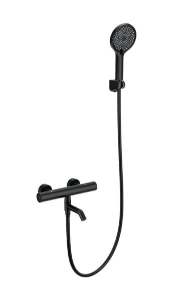 Термостатический смеситель Wonzon & Woghand WW-B3013-A1-MB, для ванны с душем, матовый черный