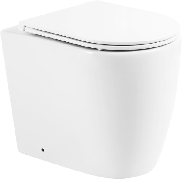 Унитаз приставной напольный BelBagno Marino BB105CBR сиденье BB870SC с микролифтом, безободковый, гл
