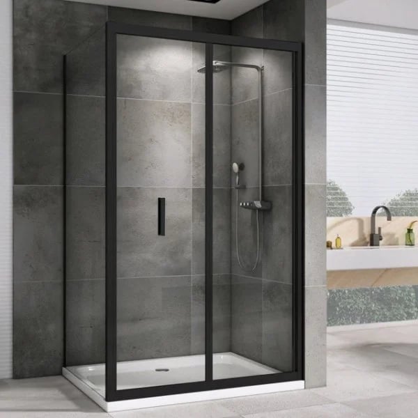 Душевой уголок Abber Sonnenstrand AG07120B-S80B 120x80, профиль черный, стекло прозрачное