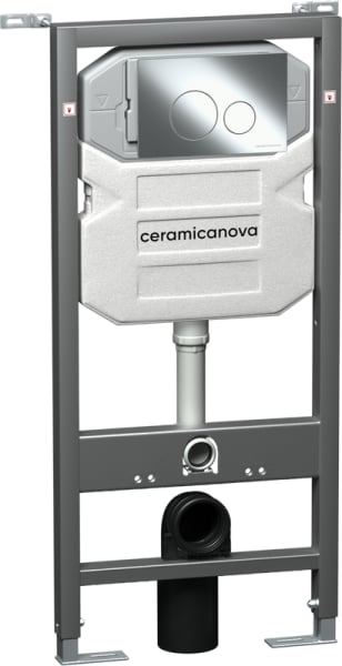 Система инсталляции для унитазов Ceramicanova Envision Round CN1001CH, кнопка хром