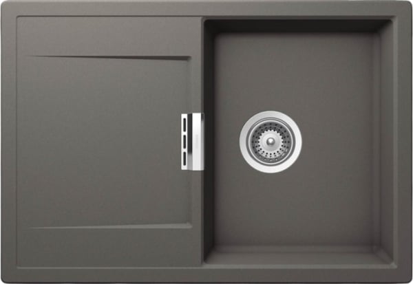 Мойка кухонная Schock Eton 45D Cristadur серебристый камень