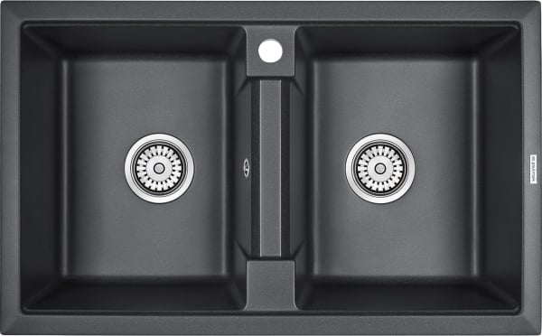 Мойка кухонная Paulmark Tandem 80/2PM238150-BL черная