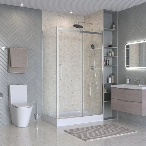 Душевой уголок BelBagno Marino 2 AH-1-120/80-C-Cr 120x80, профиль хром, стекло прозрачное