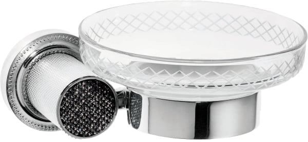 Мыльница Boheme Royal Cristal Black подвесная, хром