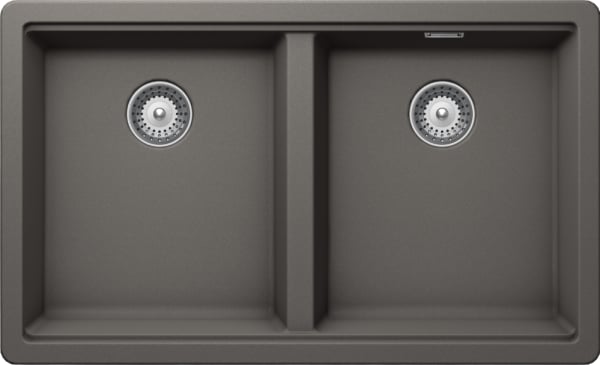 Мойка кухонная Schock Greenwich 80-2 Cristadur серебристый камень
