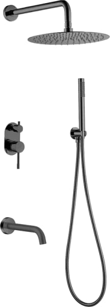Душевой комплект Boheme Uno 464-2-SGM, shine gun metal