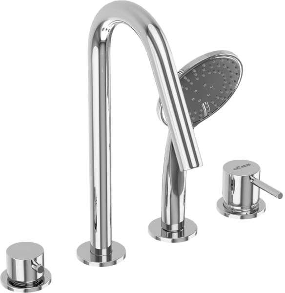 Смеситель на борт ванны Cezares Leaf BVDM4-L-01, хром