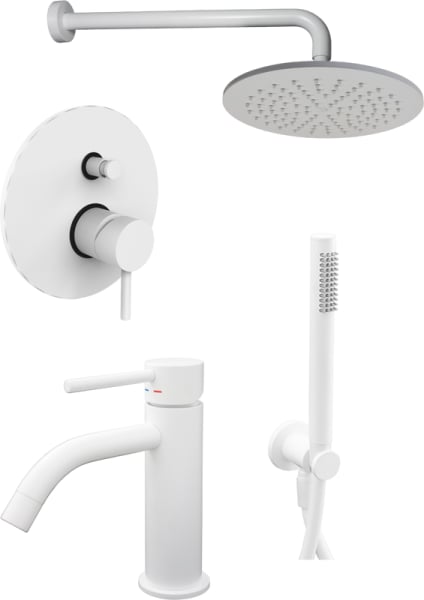 Комплект для ванной Paffoni Light KITLIG015BO071 С ВНУТРЕННЕЙ ЧАСТЬЮ, белый