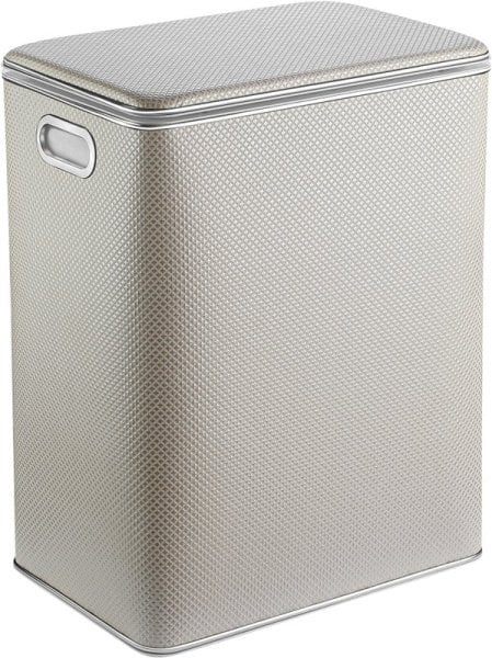 Корзина для белья Geralis RWH-S белая, хром, большая