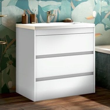 Тумба под раковину без столешницы Art&Max Family 75, напольная, Bianco Lucido