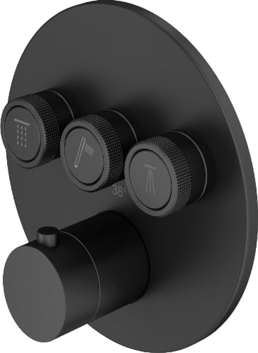 Термостатический смеситель встраиваемый Plumberia Selection PSBOX KITPSB1903NO С ВНУТРЕННЕЙ ЧАСТЬЮ, 