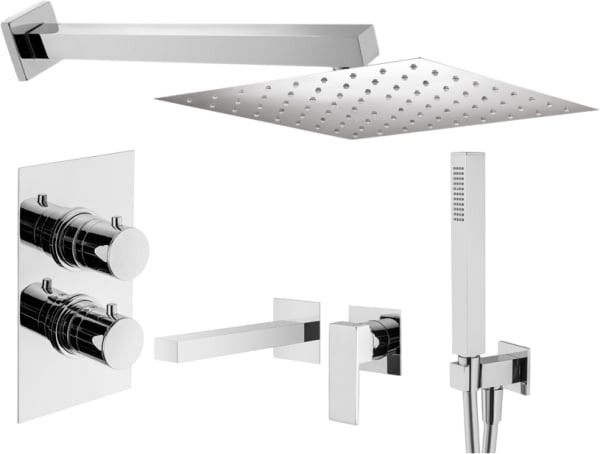 Комплект для ванной Plumberia Selection Tag KITTGT18QCR220 С ВНУТРЕННЕЙ ЧАСТЬЮ, хром