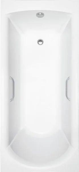 Ванна из литьевого мрамора Delice Astra 170х80 см, пристенная, с ручками хром