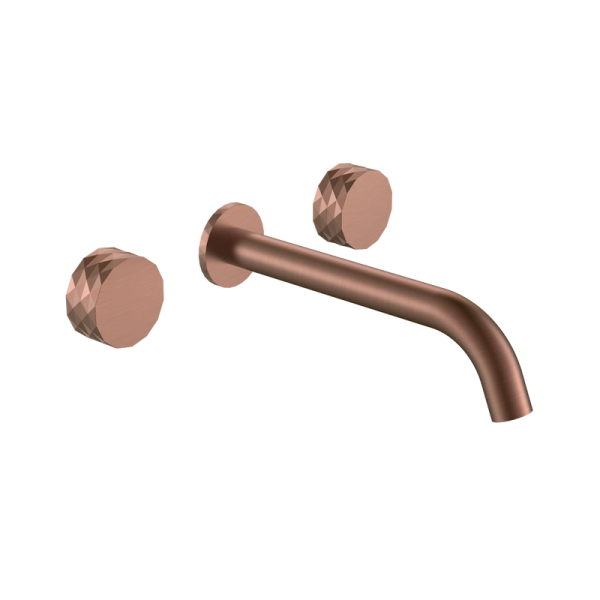 Смеситель для раковины Boheme Stick diamond 152-2-BRB С ВНУТРЕННЕЙ ЧАСТЬЮ, brushed bronze