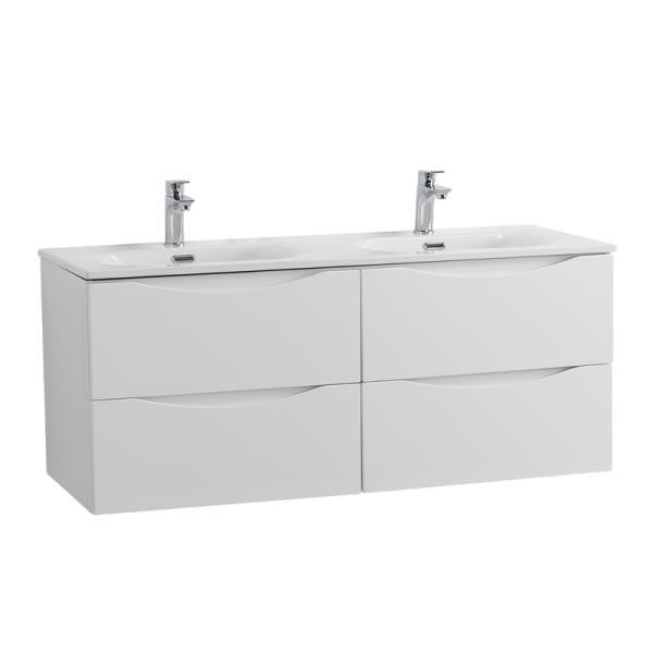 Тумба под раковину без столешницы BelBagno Marino-cer-n 120 подвесная, bianco opaco, для двоих