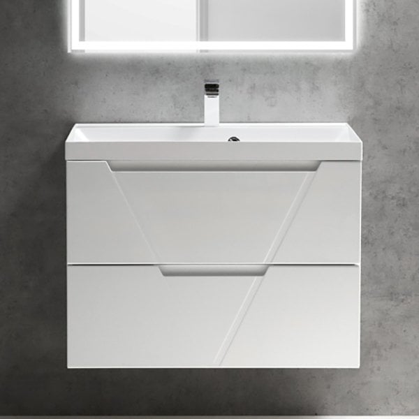 Тумба под раковину без столешницы BelBagno Vittoria 80 подвесная, bianco opaco