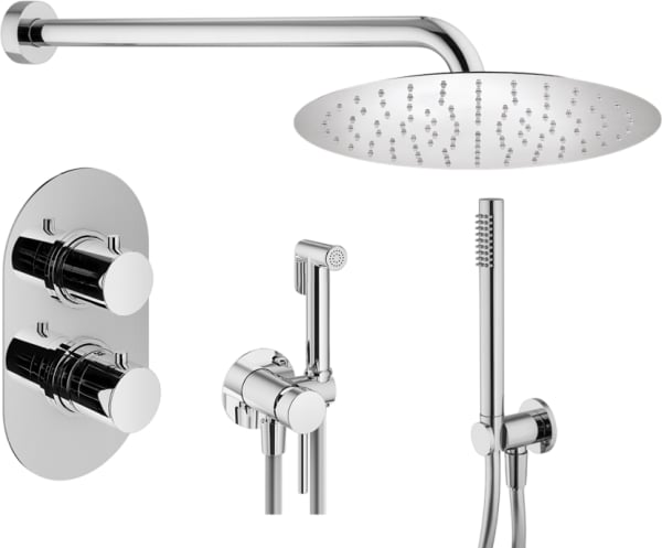 Комплект для ванной Plumberia Selection Ixo KITZXOT18CR С ВНУТРЕННЕЙ ЧАСТЬЮ, хром