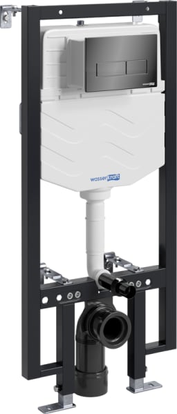 Система инсталляции для унитазов Wasserkraft Vils 56TLT.010.ME.PB03, с кнопкой смыва черной