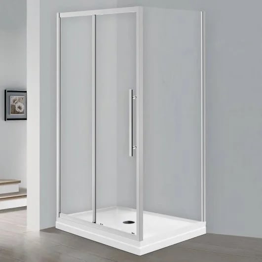 Душевой уголок Esbano Flex ESF-129PS-C 120х90 см, профиль хром, стекло прозрачное
