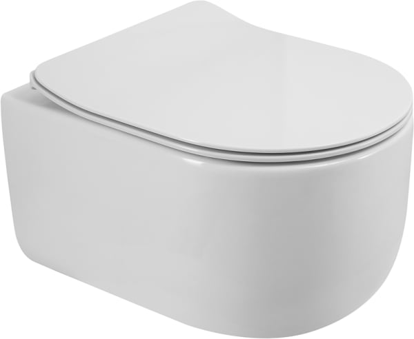 Унитаз подвесной BelBagno Soft BB084CH-TOR BB2034SC с микролифтом, безободковый, белый