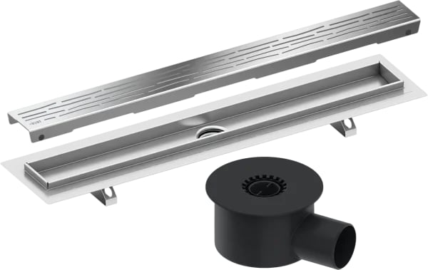 Душевой трап (лоток) TECE Drainline TECEdrainline, 150 см с решеткой и сифоном