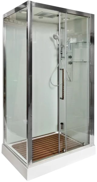 Душевая кабина DTO Z120 KERAVA 120х90, с паром, профиль хром, стекло прозрачное