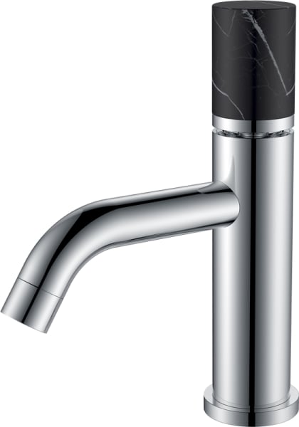 Смеситель для раковины Boheme Stick 121-CR-MR-B хром, мрамор черный