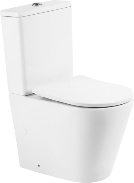 Унитаз-компакт напольный BelBagno Flay-r BB2149CPR BB2031SC с микролифтом, безободковый, глянцевый б