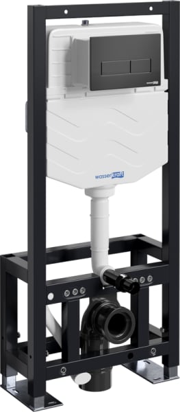 Система инсталляции для унитазов Wasserkraft Dill 61TLT.010.ME.MB03, с кнопкой смыва матовой черной