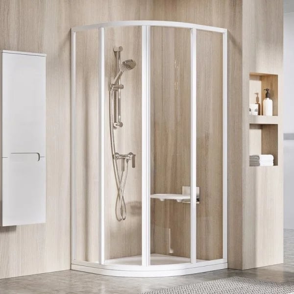 Душевой уголок Ravak Supernova SKCP4-90 195 Transparent, профиль белый
