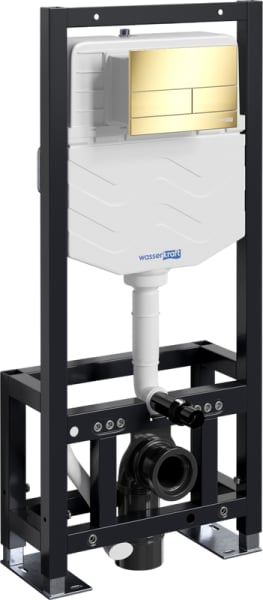 Система инсталляции для унитазов Wasserkraft Dill 61TLT.010.ME.PG04, с кнопкой смыва золото