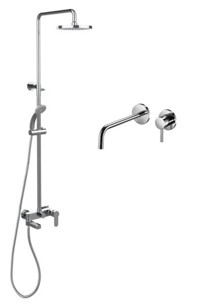 Комплект для ванной Paffoni Light KITCOL632CR006 С ВНУТРЕННЕЙ ЧАСТЬЮ, хром