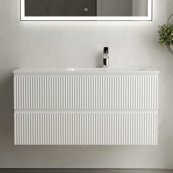 Тумба с раковиной Sancos Snob R 100 см, R, bianco