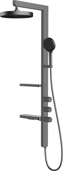 Душевая стойка Vincea Inspire VSFS-3I11GM, вороненая сталь