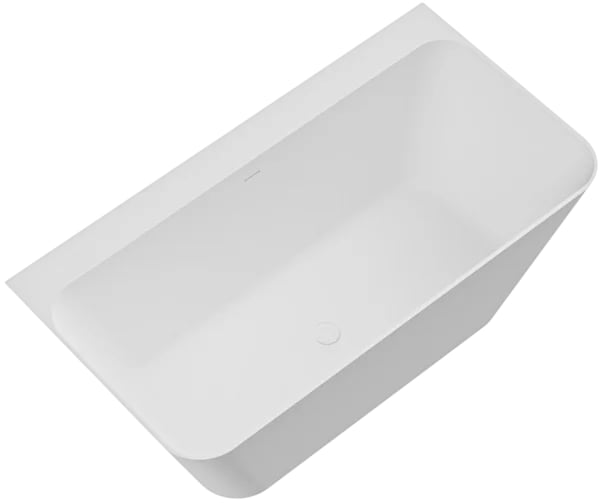 Ванна из искусственного камня Cezares Liner Solid Surface 170x80 см, пристенная, матовая белая, с до