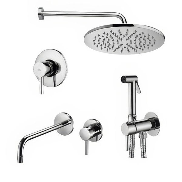 Комплект для ванной Paffoni Light KITZLIG011CR006 С ВНУТРЕННЕЙ ЧАСТЬЮ, хром