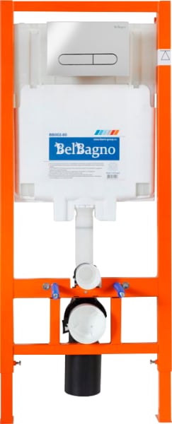 Комплект Инсталляция BelBagno BB002-80 + Кнопка Prospero BB005-PR-CHROME хром глянцевый