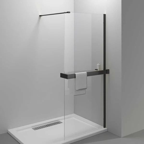 Душевая перегородка Vincea Walk-in HR VSW-4HR100CLB 100 см, профиль матовый черный, стекло прозрачно
