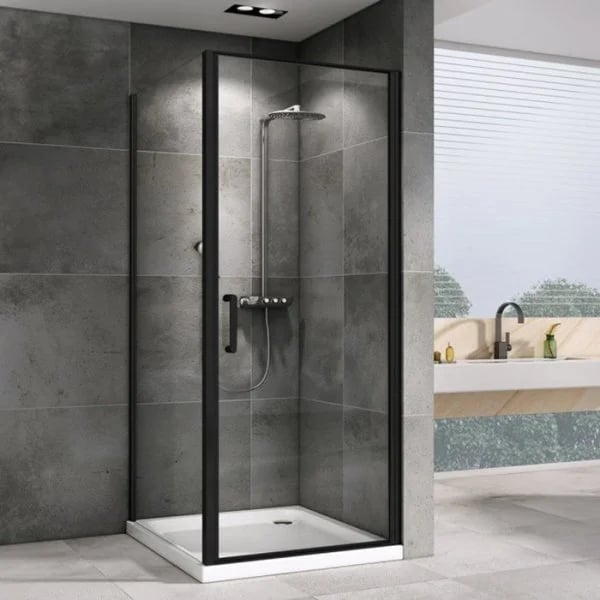 Душевой уголок Abber Sonnenstrand AG04090B-S80B 90x80, профиль черный, стекло прозрачное