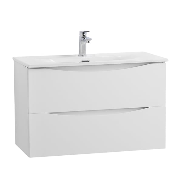 Тумба под раковину без столешницы BelBagno Marino-cer-mini 80 подвесная, bianco lucido