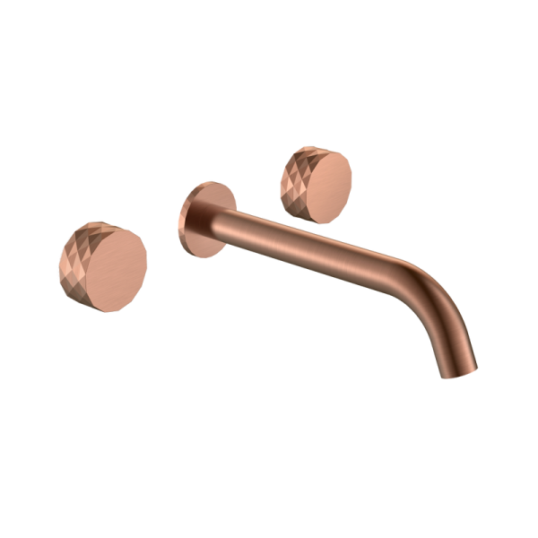 Смеситель для раковины Boheme Stick diamond 152-2-CB С ВНУТРЕННЕЙ ЧАСТЬЮ, copper brushed