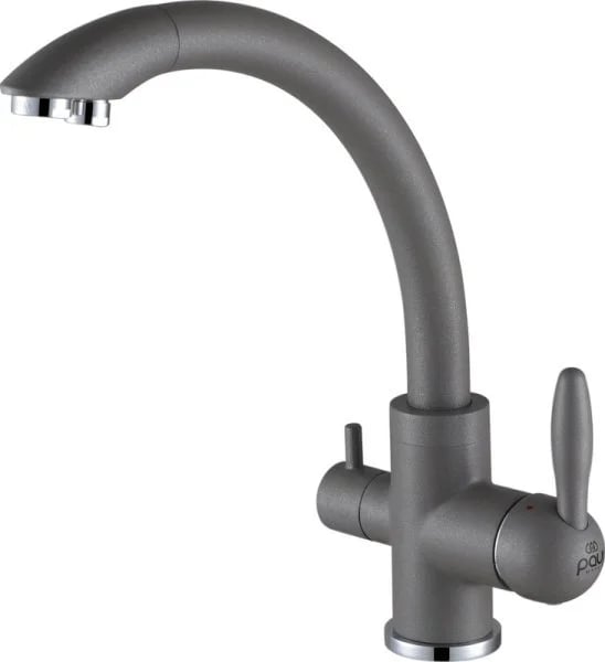 Смеситель для кухни Paulmark Essen Es213001-402 серый металлик
