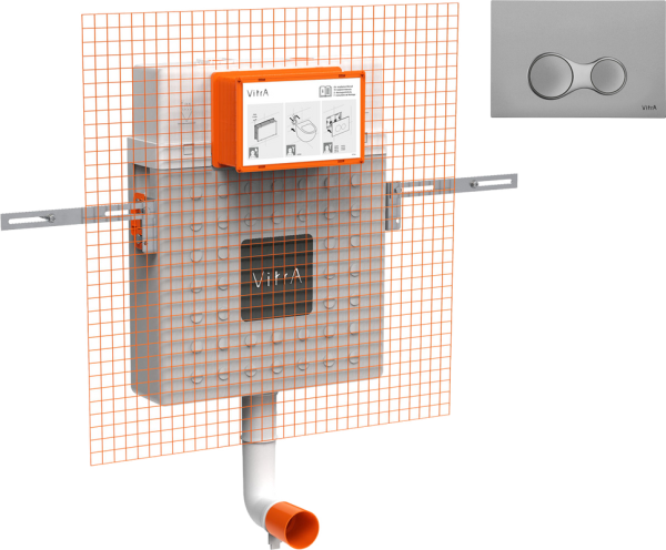 Смывной бачок скрытого монтажа VitrA V12 762-1740-01 + Кнопка смыва VitrA Sirius 740-0486