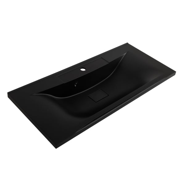 Мебельная раковина BelBagno BB1000/445-LV-ART-PR-NERO черная матовая