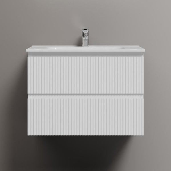 Тумба с раковиной Sancos Snob R 70 bianco, раковина CN7007