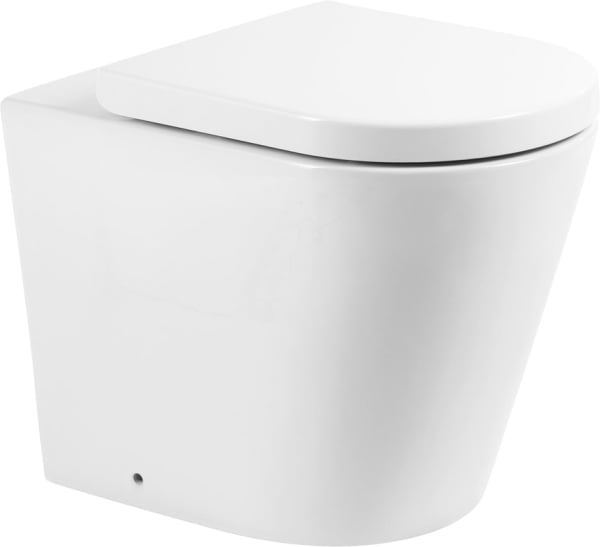 Унитаз приставной напольный BelBagno Flay-r BB1003CBR сиденье BB865SC с микролифтом, безободковый, г