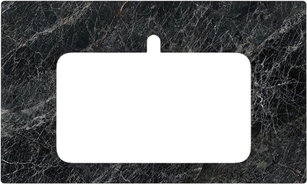 Столешница в ванную под раковину KERAMA MARAZZI Plaza Риальто 80 PL2 серая, с отверстием для смесите